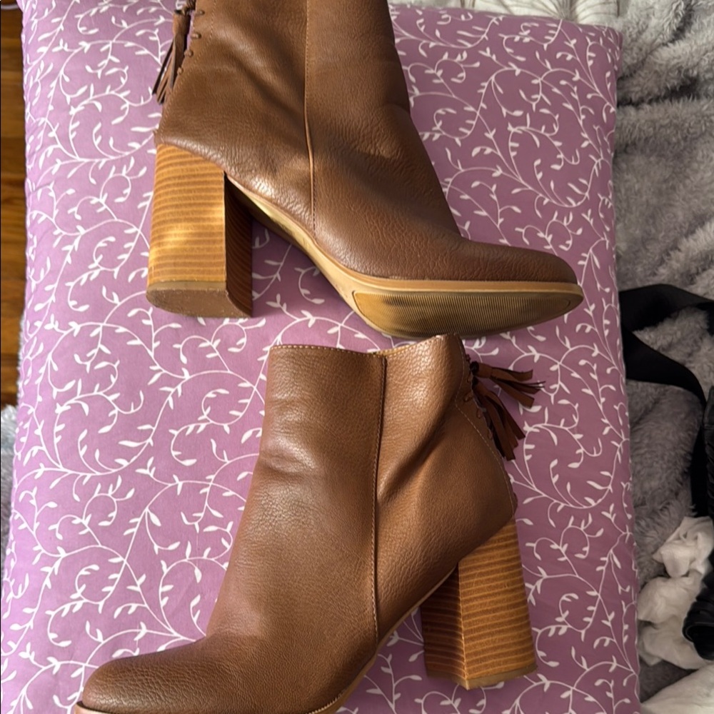 Brown Leather Ankle Boots